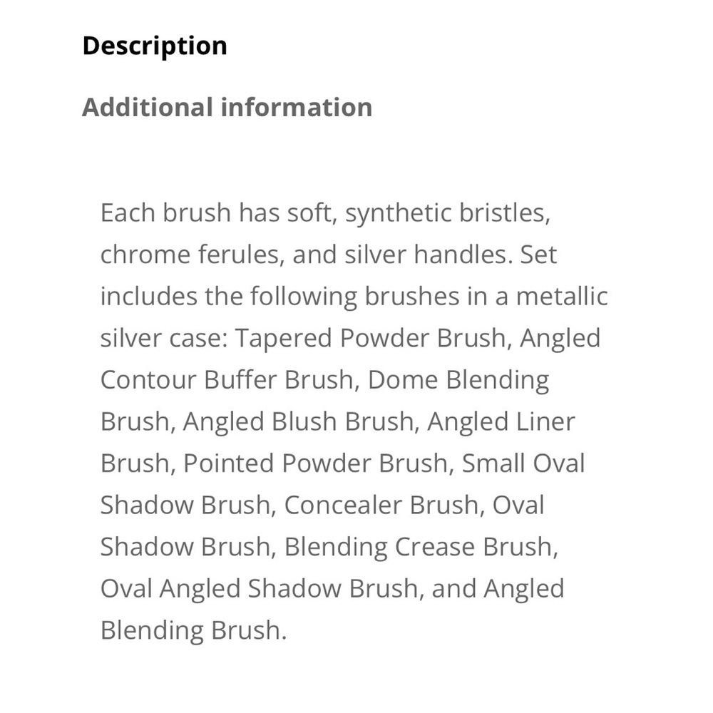Beauty Inspo 12 Piece Ultra-Soft Synthetic Brush Set - Silver - Picture 4 of 4